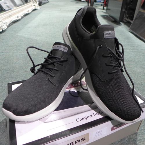 3372 - Pair of men's black Skechers, UK size 11, with box * this lot is subject to VAT