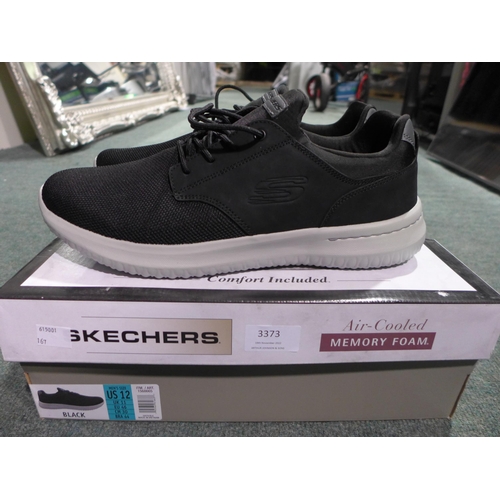 3374 - Pair of men's black Skechers, UK size 11, with box * this lot is subject to VAT