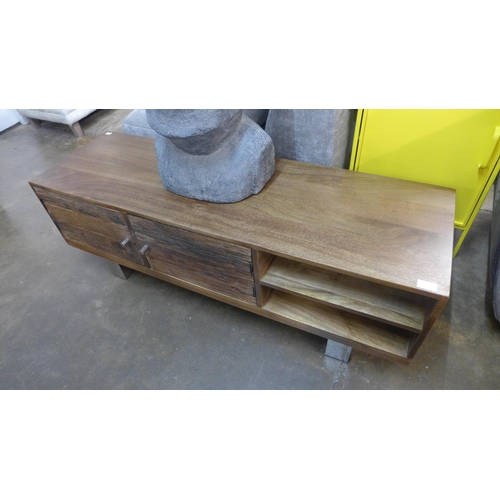 1450 - A railway sleeper two door TV unit