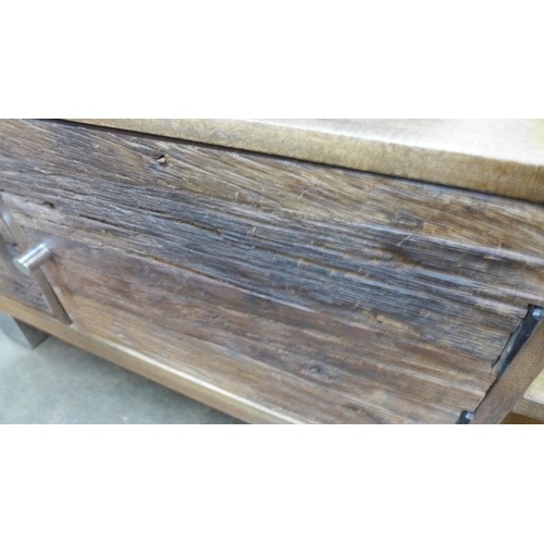 1450 - A railway sleeper two door TV unit