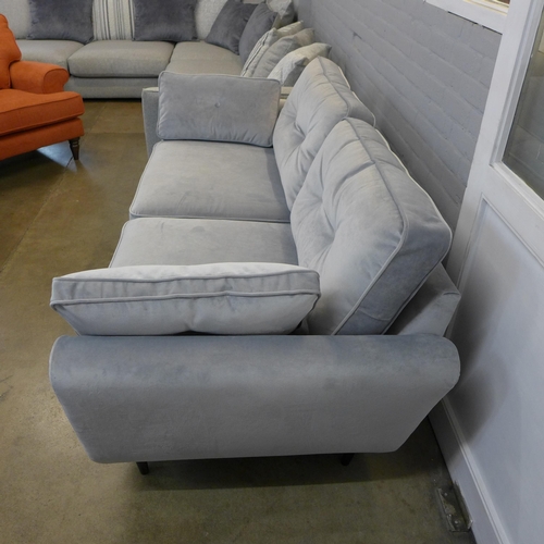 1311 - A Cameron grey velvet button back two seater sofa