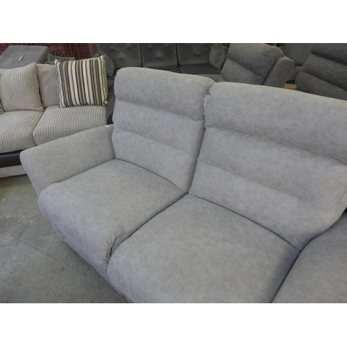 1394 - A Merlin light grey manual reclining two seater sofa