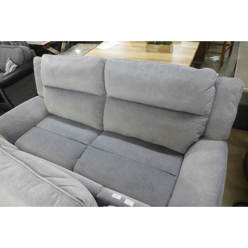 1416 - Fortuna two and three seater sofas in light grey