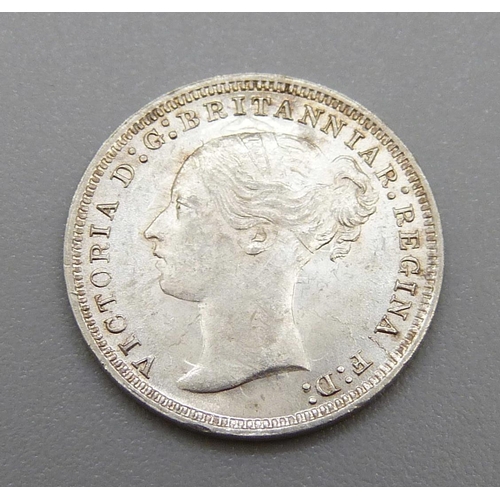 1004 - A Victorian 1874 3d coin, uncirculated