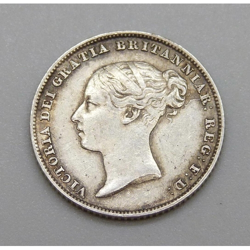 1013 - An 1851 sixpence