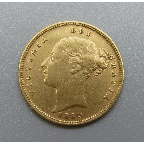 1035 - A Victorian 1883 half sovereign