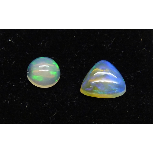 1070 - Two cut opals, 2.35cts