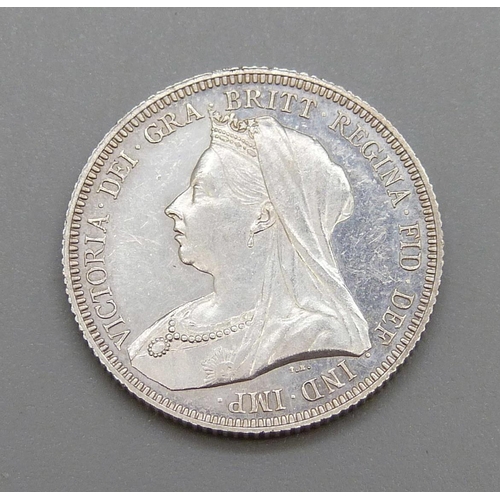 1092 - An 1893 one shilling coin, uncirculated