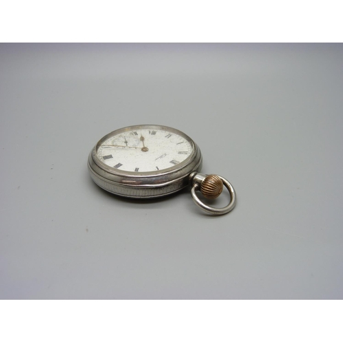 1107 - A Waltham Marquis silver cased pocket watch, Birmingham 1914