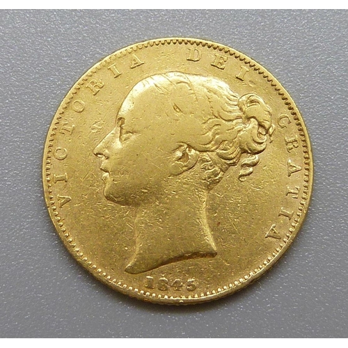 1150 - A Victorian 1845 full sovereign