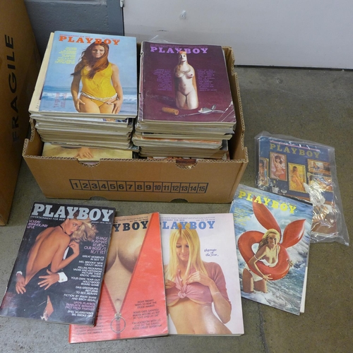 1223 - A quantity of vintage Playboy magazines, mainly 1970's **PLEASE NOTE THIS LOT IS NOT ELIGIBLE FOR PO... 