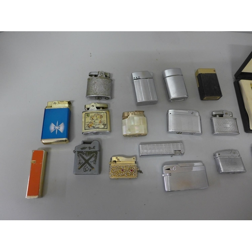 637 - A collection of cigarette lighters