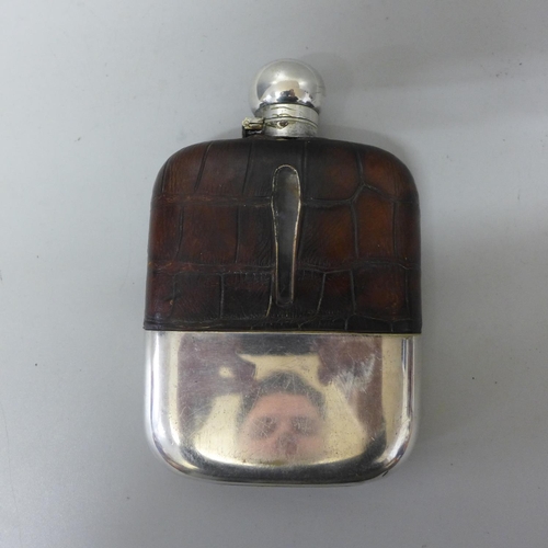 641 - A large hip flask