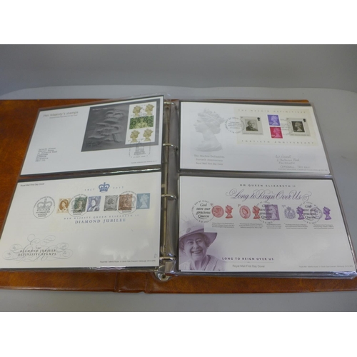 684 - Stamps; GB Miniature sheets on FDC's in Post Office album, 40 covers all post 2000