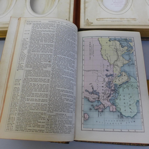 717 - A 19th Century Bible and a carte de visite album