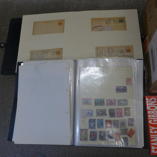 749 - Stamps: a box of stamps and covers, loose and in albums