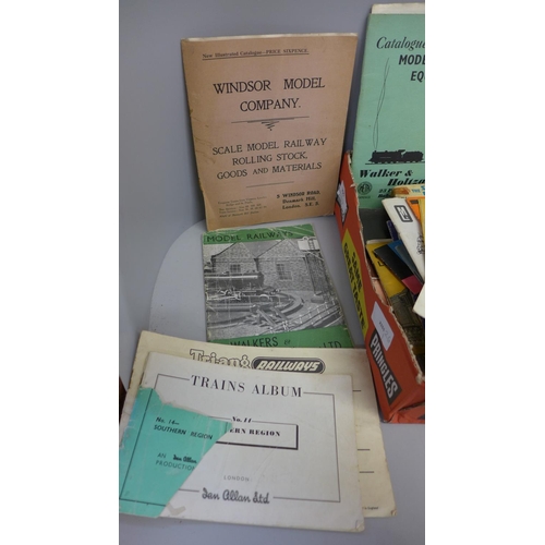 795 - Vintage model rail catalogues and ephemera