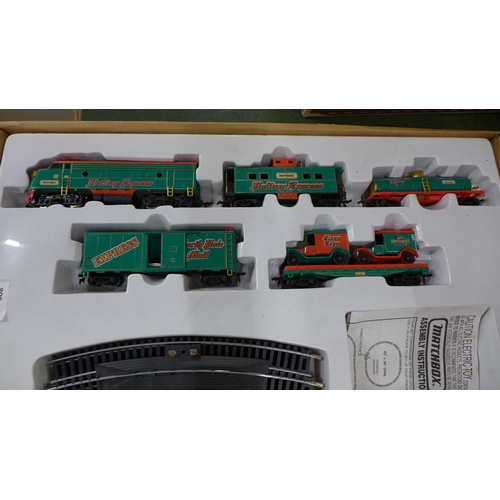 800 - A Matchbox Holiday Express HO train set, boxed