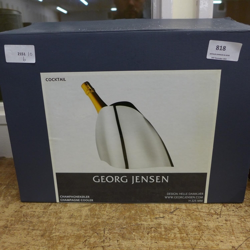 818 - A Georg Jensen champagne cooler, boxed