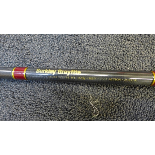 843 - A Burley GFE30-9 graphite reinforced rod, 15-35g