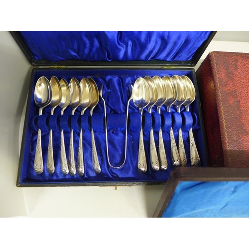 847 - A collection of silver plated boxed cutlery