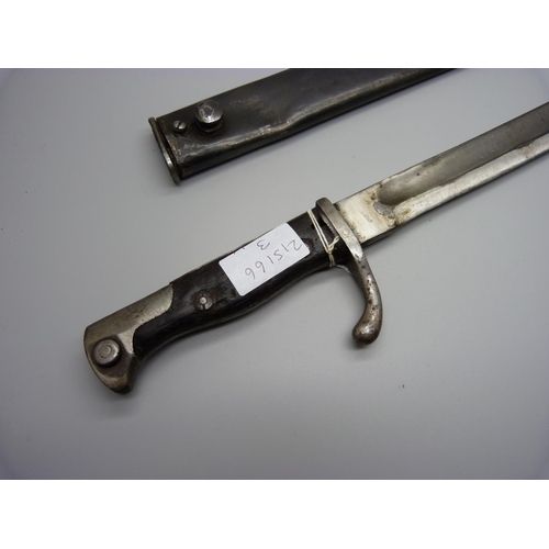 856 - A German bayonet with scabbard