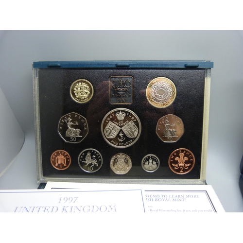 870 - A 1997 UK proof coin set and a 2014 Scotland pattern coinage set