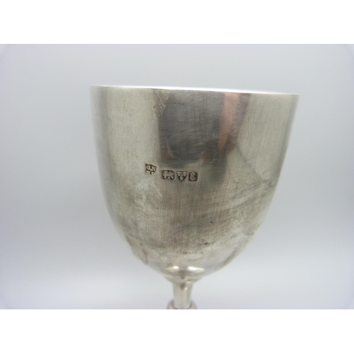 871 - A silver goblet, Johannesburg Horse Show, 1905, Chester 1905, 93g