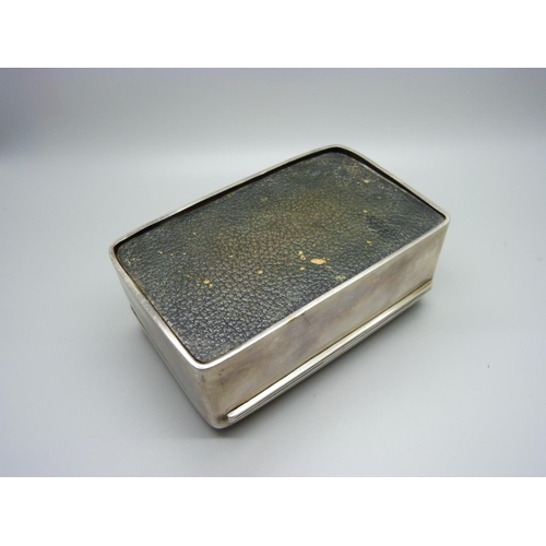 873 - A silver cigarette box with enamelled decoration to the lid, 'Charles Friswell's Compliments, Imperi... 