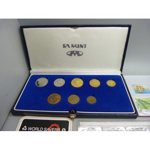 923 - Nine sets of various countries proof coins