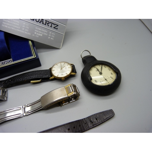 939 - Wristwatches including Montine, Pioneer and Sekonda and an empty Seiko box