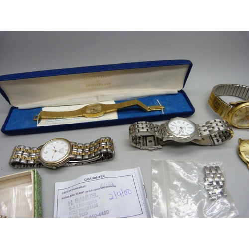 944 - A collection of wristwatches including Kudu, a Sekonda pocket watch, Montine, etc.