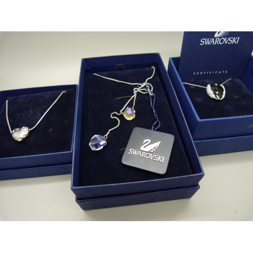 948 - Four Swarovski necklaces, boxed