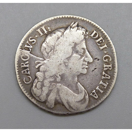 975 - A Charles II 1676 half crown