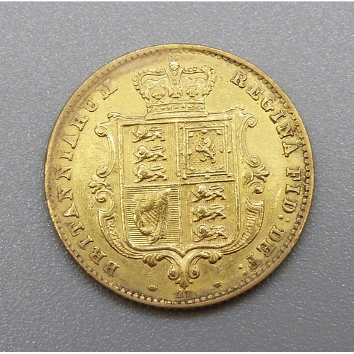 997 - A Victorian 1869 half sovereign, die 27