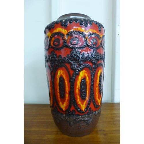 104 - A West German 517-38 Scheurich fat lava glazed vase, a/f