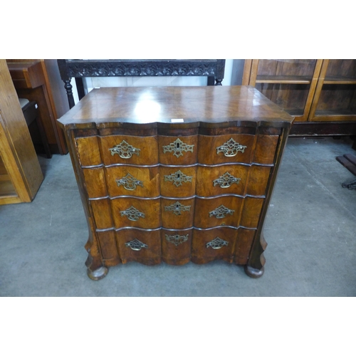 27A - A 19th Century Dutch walnut commode, 76cms h, 83cms w, 51cms d