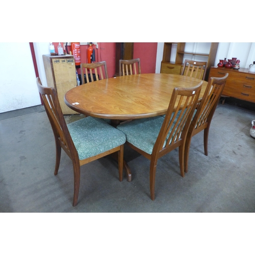 41 - A G-Plan Fresco teak extending dining table and six chairs