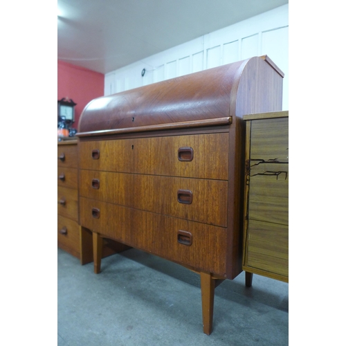 49 - A Swedish S.M.I. teak cylinder bureau, designed by Egon Ostergaard