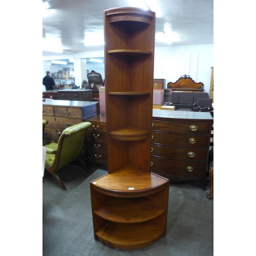 73 - A William Lawrence teak freestanding corner stand