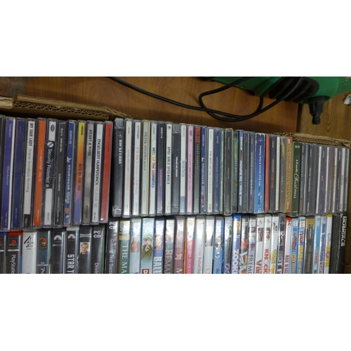 2082 - box of approx. 70 dvds and games