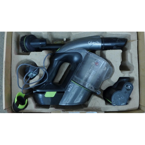 2098 - G-Tech 22v 2000mah hand held vacuum cleaner with battery