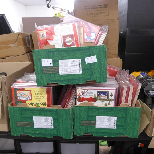 2109 - 3 Boxes of mixed Christmas cards