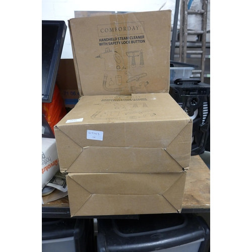 2115 - 5 Large Comforday hand held steam cleaners, boxed