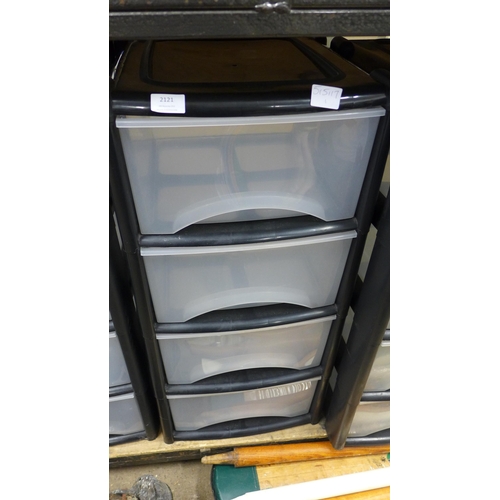 2121 - 4 Proplas stacking 4 drawer storage units