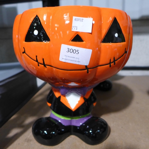 3005 - Halloween Pumpkin Candy Bowl (273-145) * This lot is subject to VAT