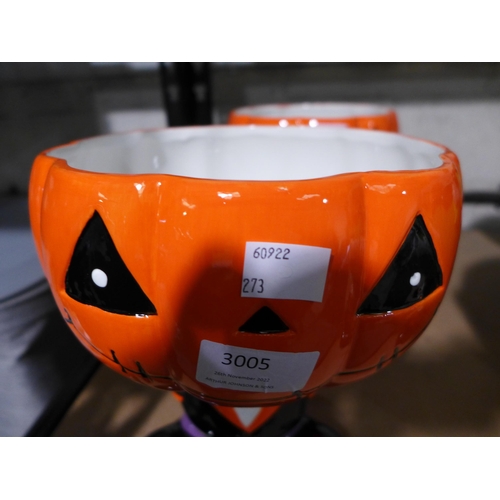 3005 - Halloween Pumpkin Candy Bowl (273-145) * This lot is subject to VAT