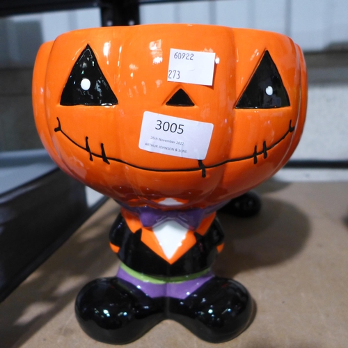 3006 - Halloween Pumpkin Candy Bowl (273-146) * This lot is subject to VAT