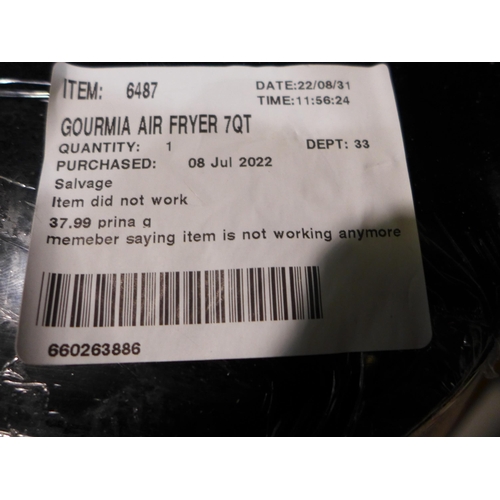 3011 - Gourmia Air Fryer (7QT) (273-116) * This lot is subject to VAT