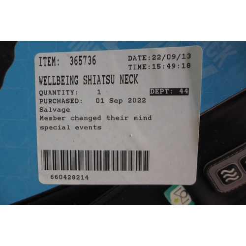 3046 - Wellbeing Shiatsu Neck  massager   (276-178)  * This lot is subject to vat